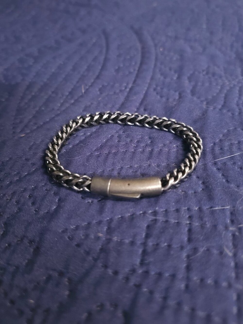 Toggle Clasp Chain Bracelet – Gunmetal (8in)